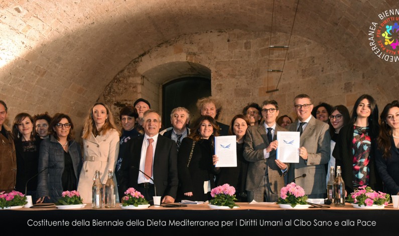 La Dieta Mediterranea e i Diritti Umani al Cibo Sano hanno la loro Biennale. Sottoscritta la Costituente
