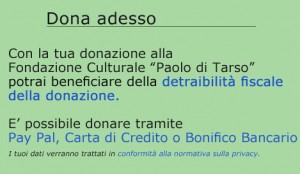 Come donare alla Fondazione “Paolo di Tarso”