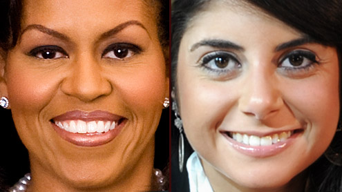 Michelle Obama e Silvia Lanzafame